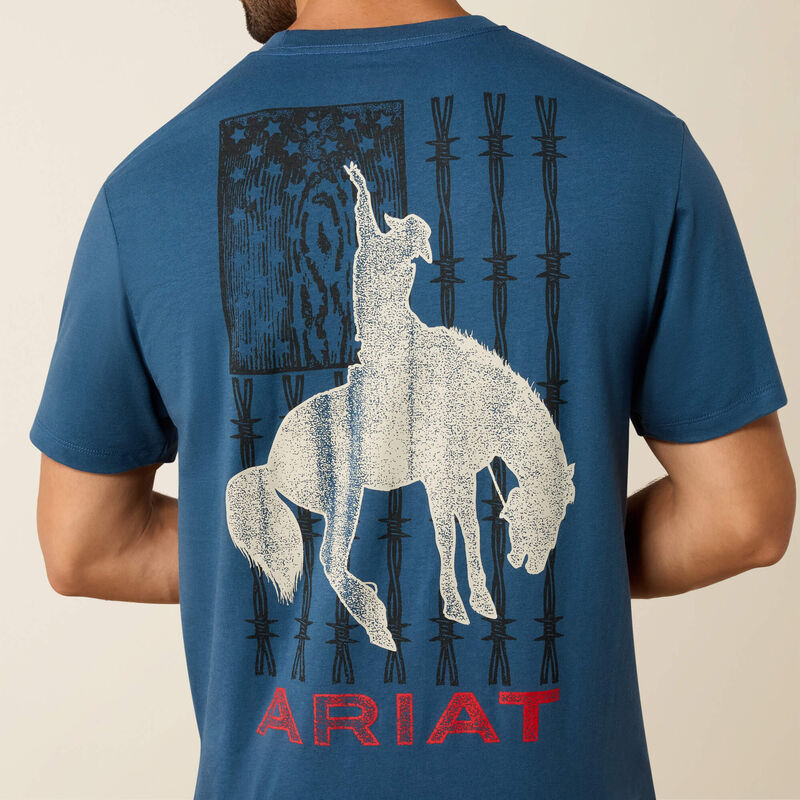 Ariat Men's Flag Bronco Classic Fit T-Shirt - Key Largo