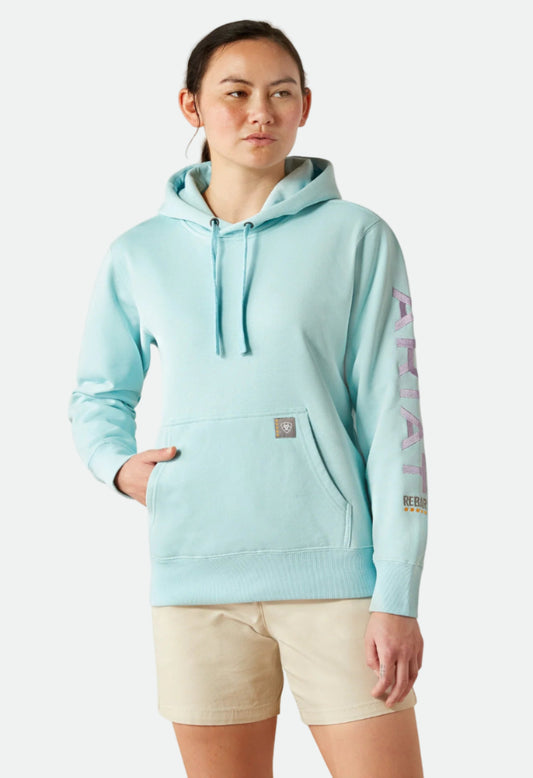 Ariat Women's Rebar Graphic Hoodie Aquatic/Pastel Lilac