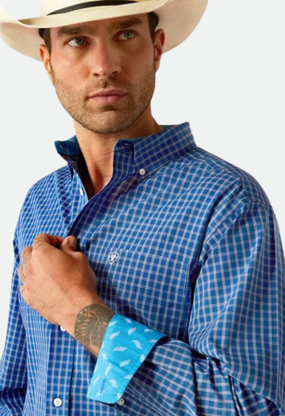 Ariat Men's Blair Long Sleeve Classic Fit Shirt-Navy