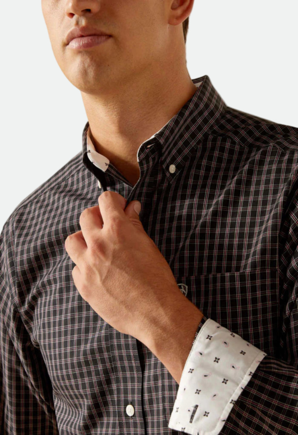 Ariat Men's Wrinkle Free Brooklyn Fitted Shirt Black