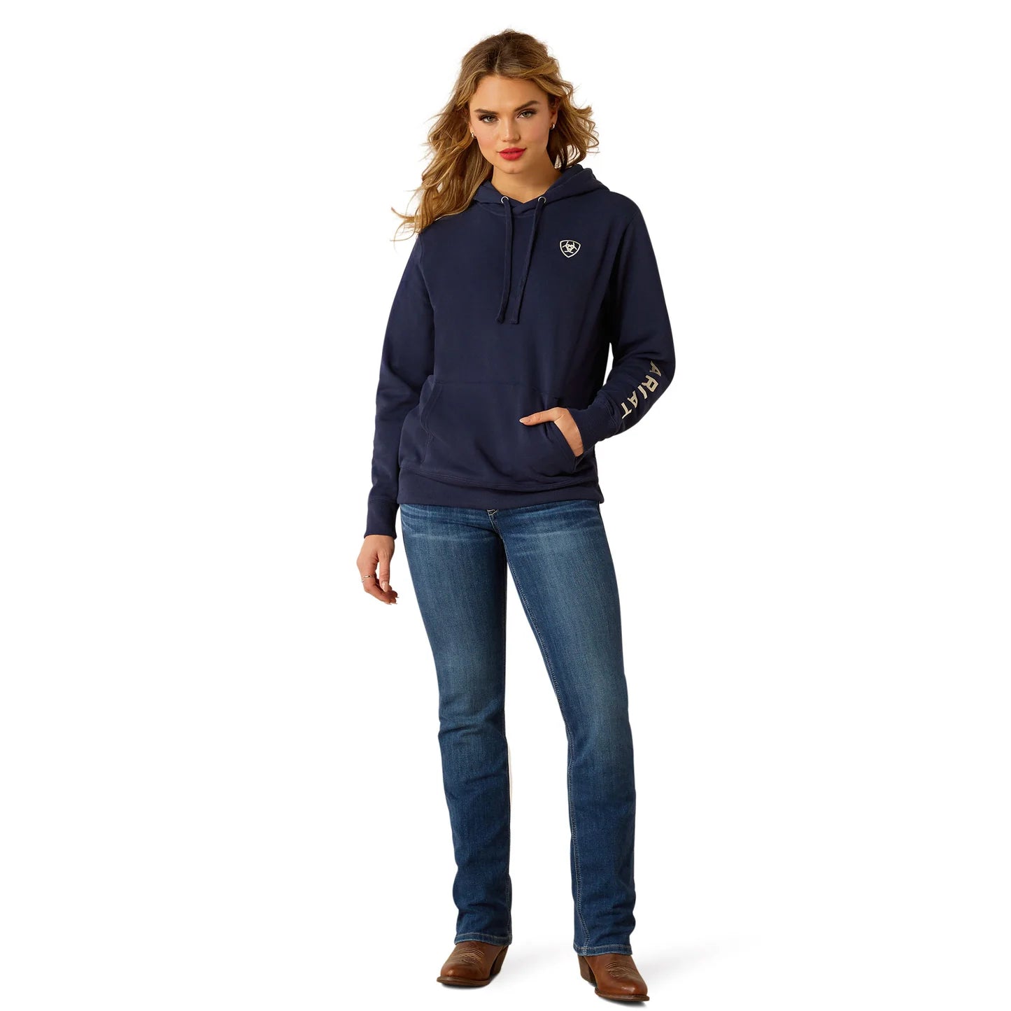 Ariat Ladies Logo 2.0 Black Iris Hoodie - Black