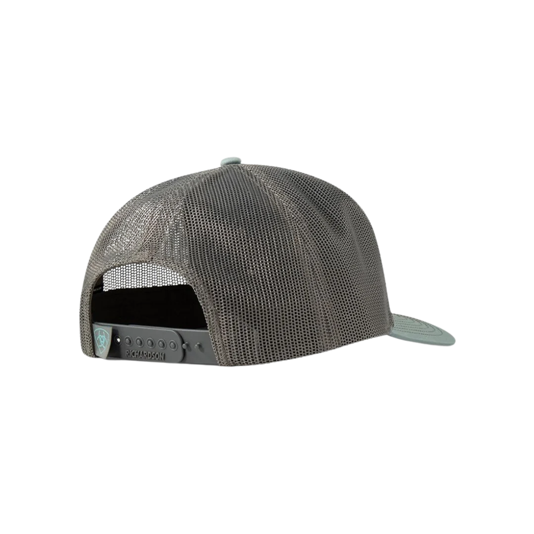Ariat Mens American Original Patch Mesh Snapback Cap - Blue Grey