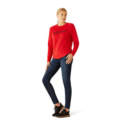 Ariat Women's Weg Red Benicia Team Sweatshirt
