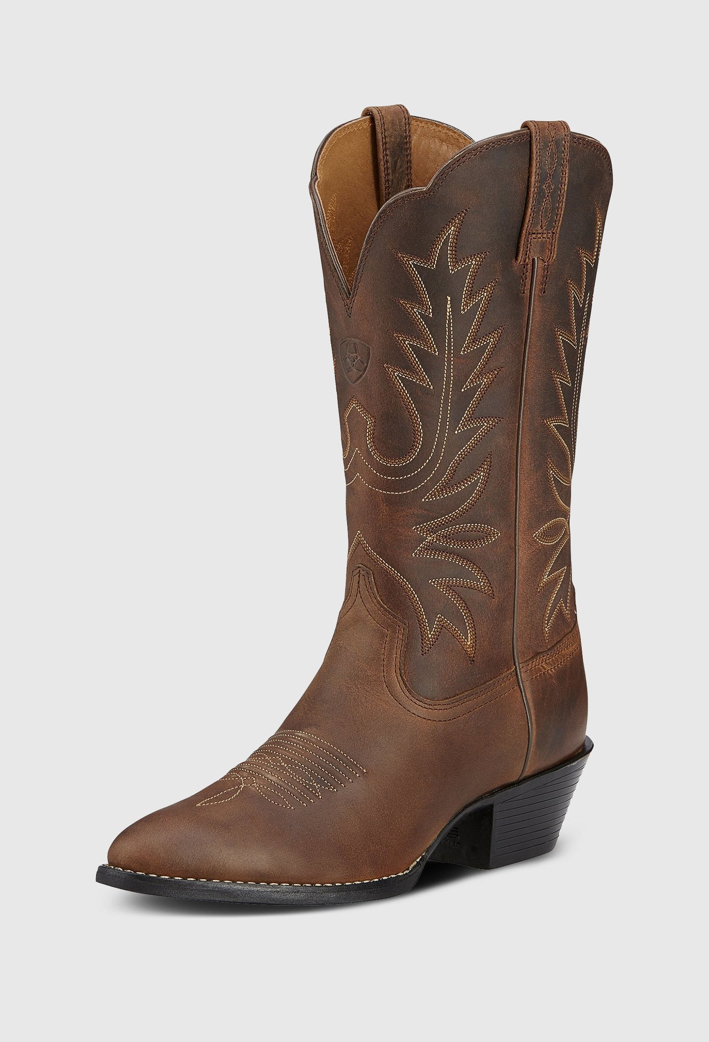 Ariat Women's Heritage Western R Toe - Distressed Brown_All