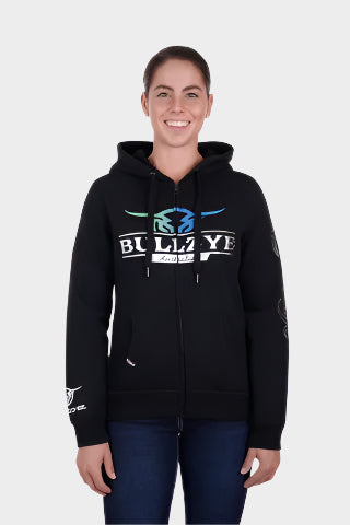 Bullzye Women's Corella Zip Through Hoodie - Black
