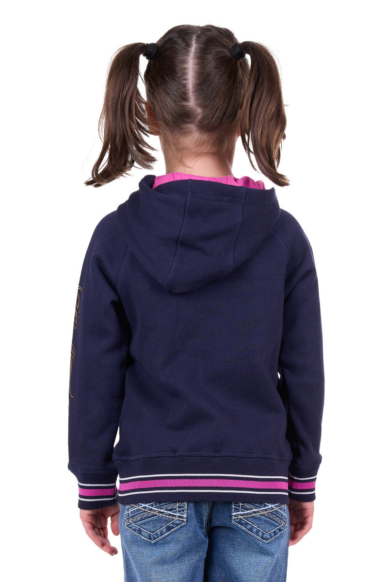 BULLZYE GIRLS ARDEN PULLOVER HOODIE - DARK NAVY-CLEARANCE