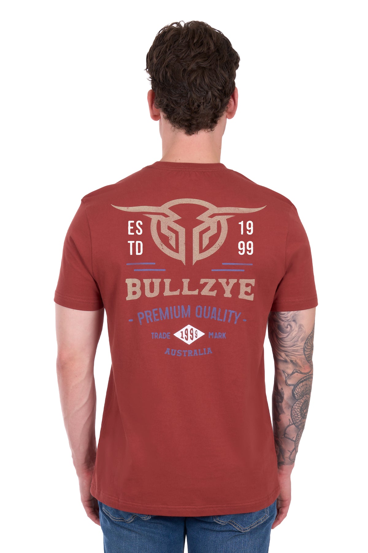 Bullzye Men’s Yale Short Sleeve Tee - Cognac