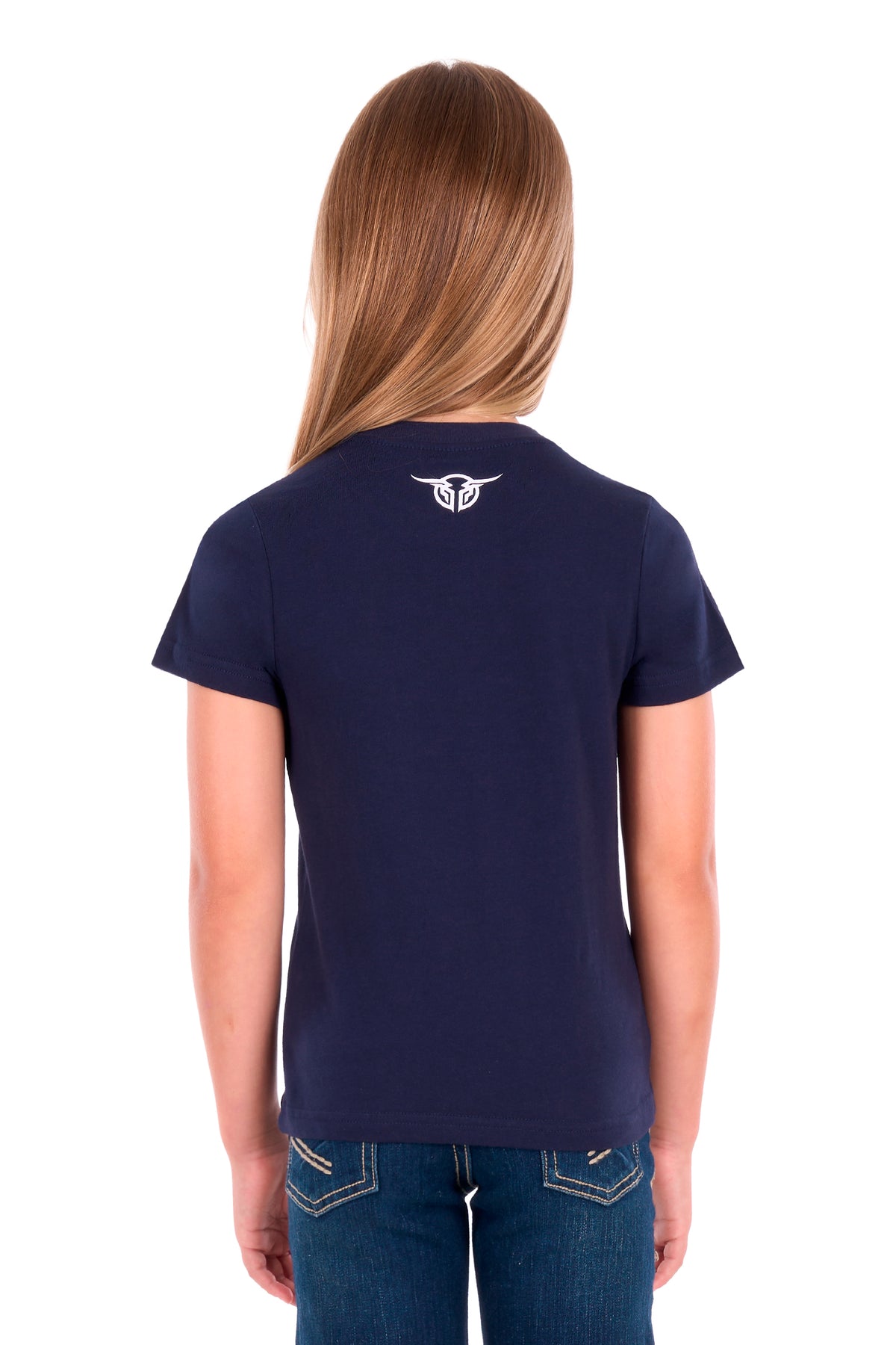 Bullzye Girls’ Ellie Short Sleeve Tee - Navy