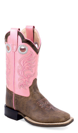 Old West Children's Leather Broad Square Toe Boots – Goodyear Welt