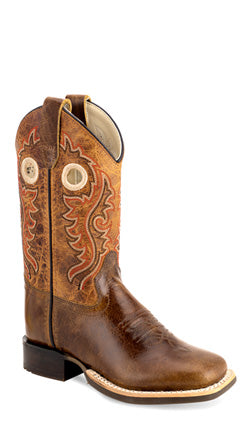 Old West Children's Leather Broad Square Toe Boots – Goodyear Welt