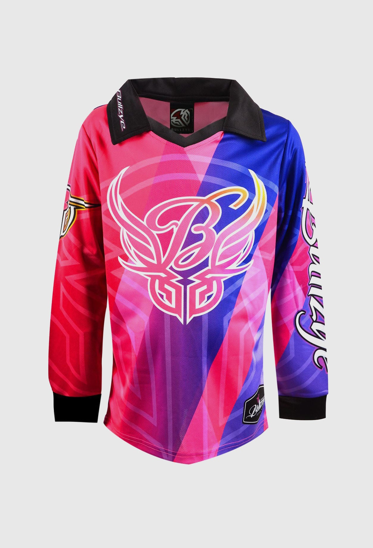 BULLZYE GIRLS WILD WING L/S FISHING TEE PINK