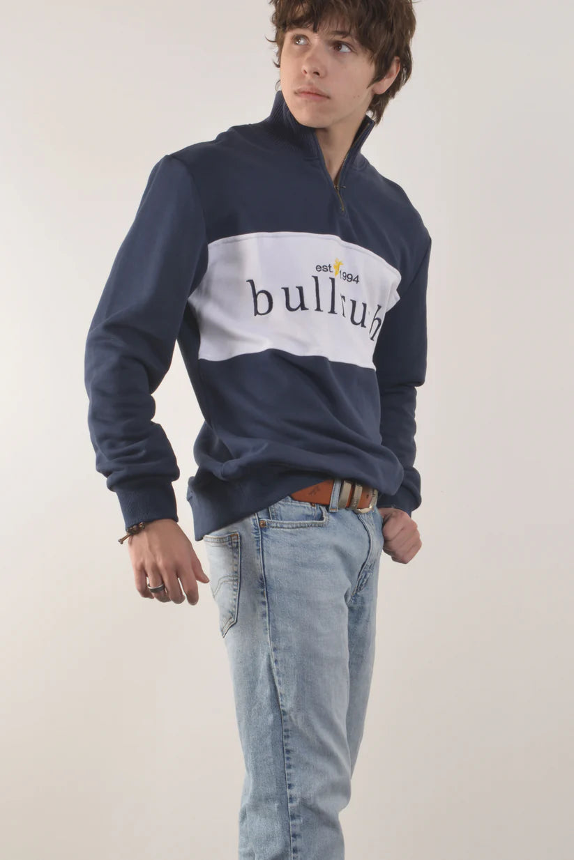 Bullrush Unisex Burra Zip Sweat - Navy