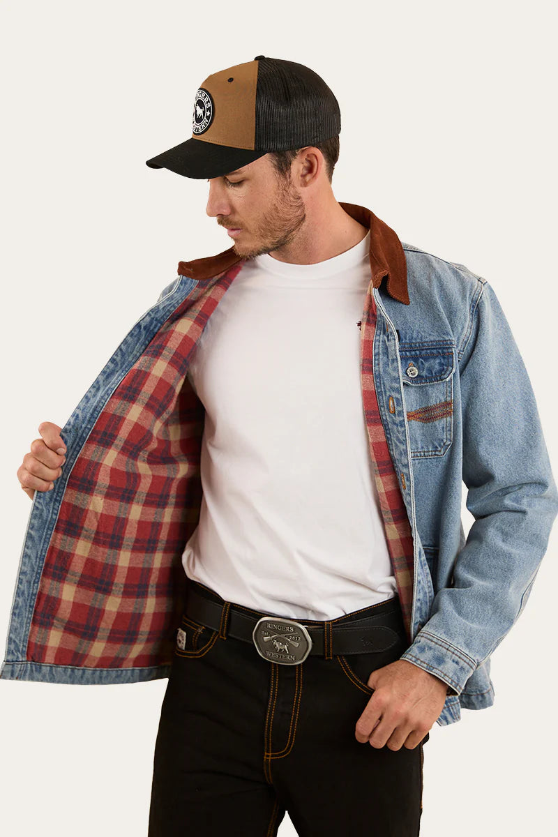 Ringers Western Men's Bellbrae Overshirt - Light Wash Blue
