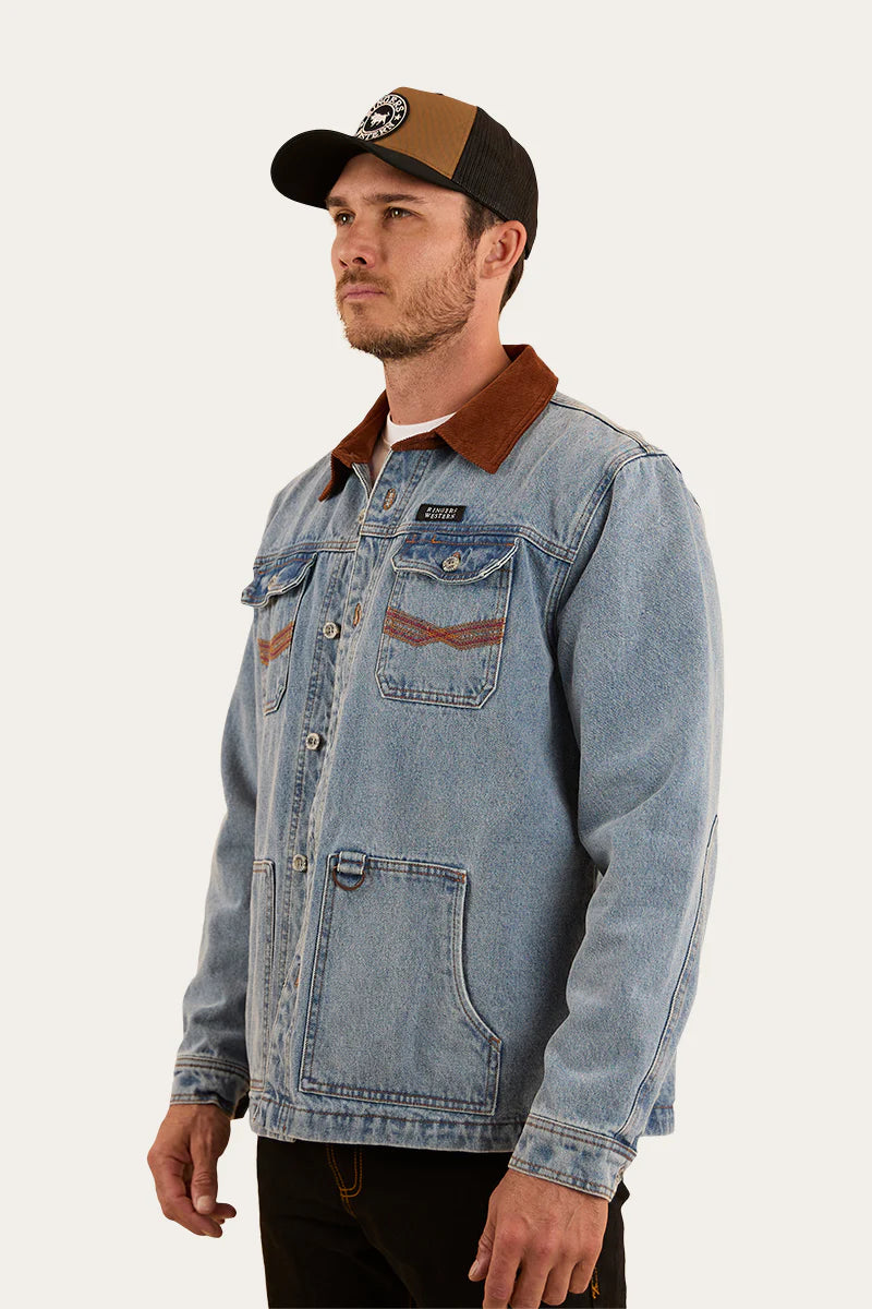Ringers Western Men's Bellbrae Overshirt - Light Wash Blue