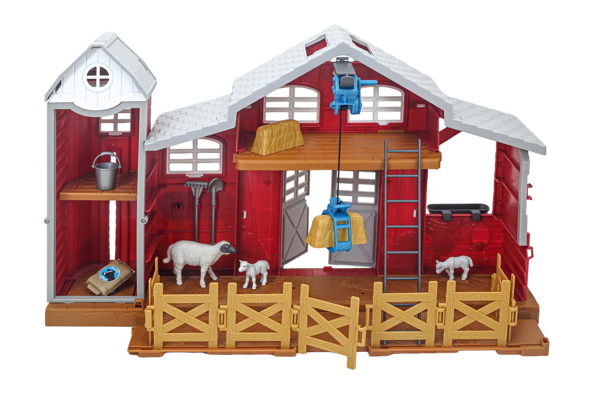 Big Country Adventure 38-Piece Dairy Barn Playset