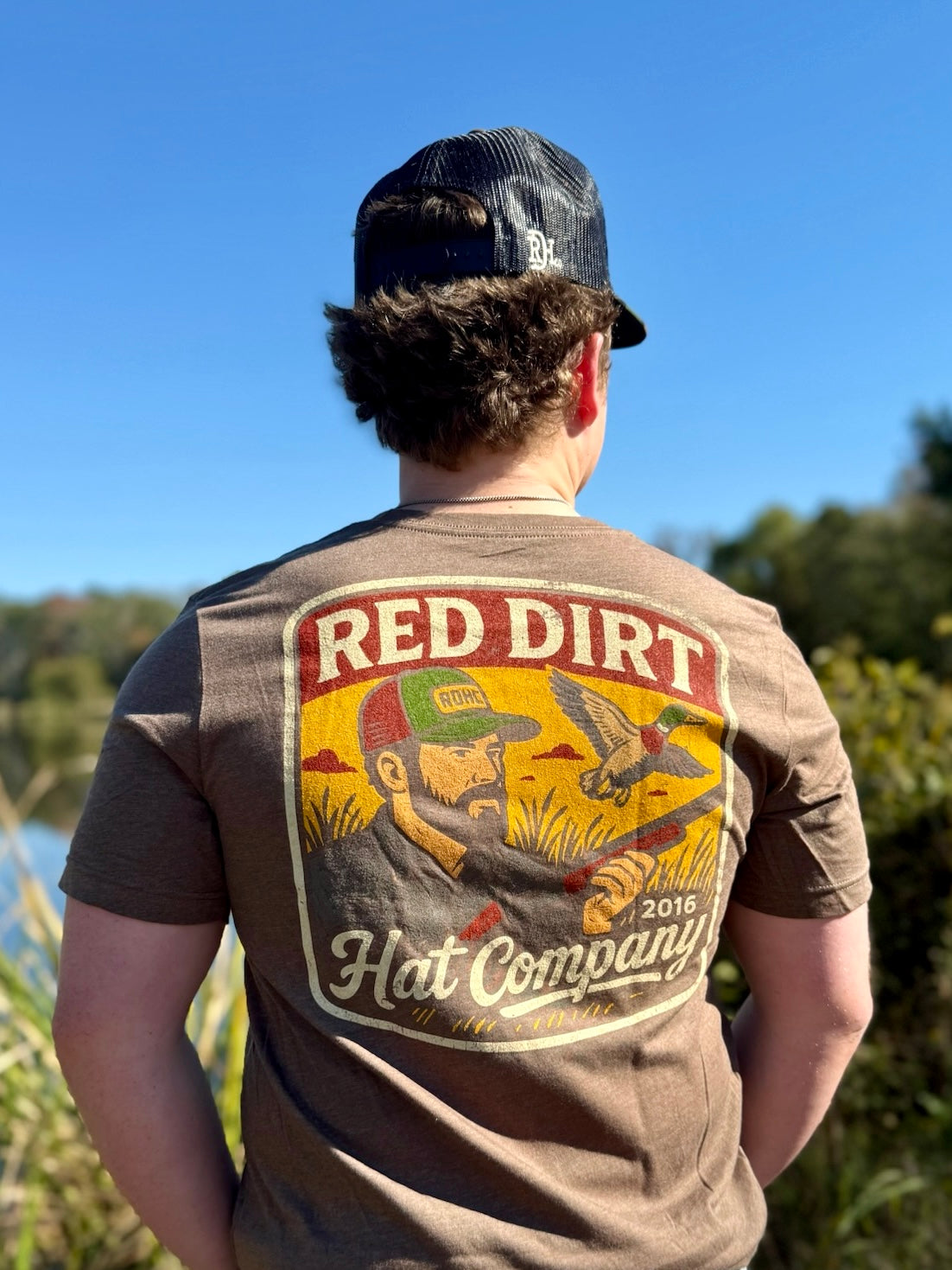 Red Dirt Hat Co. Unisex Bird Shot Short Sleeve T-Shirt - Brown