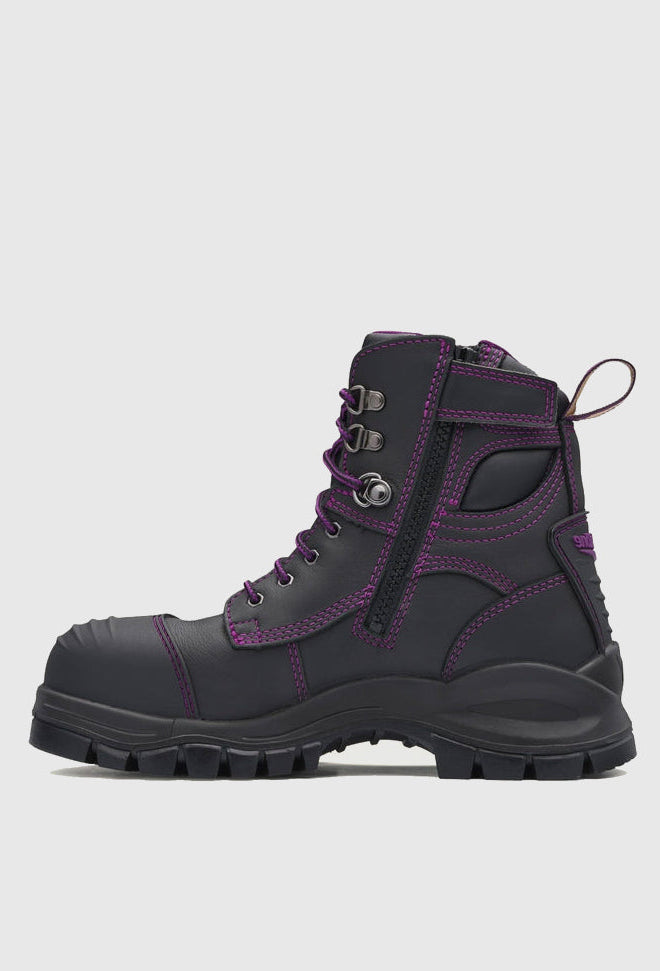 Blundstone 897 Womens PUR Safety 150mm Zip Lace Up Boot