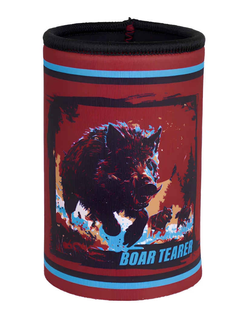 Boar Tearer Pierson Stubby Holder - Red/Black