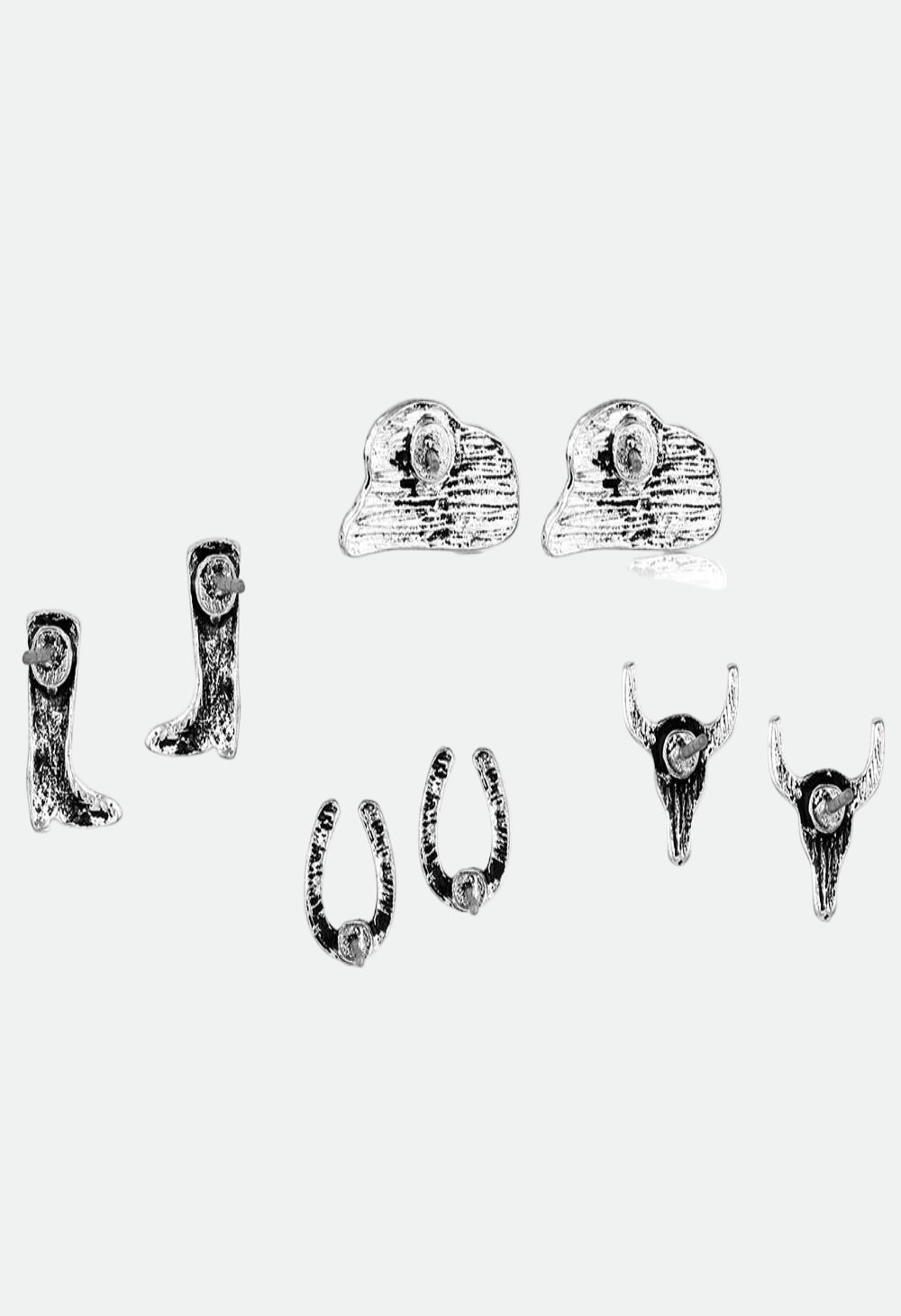 Montana Women's Boot Scootin Post Earring Set Of 4