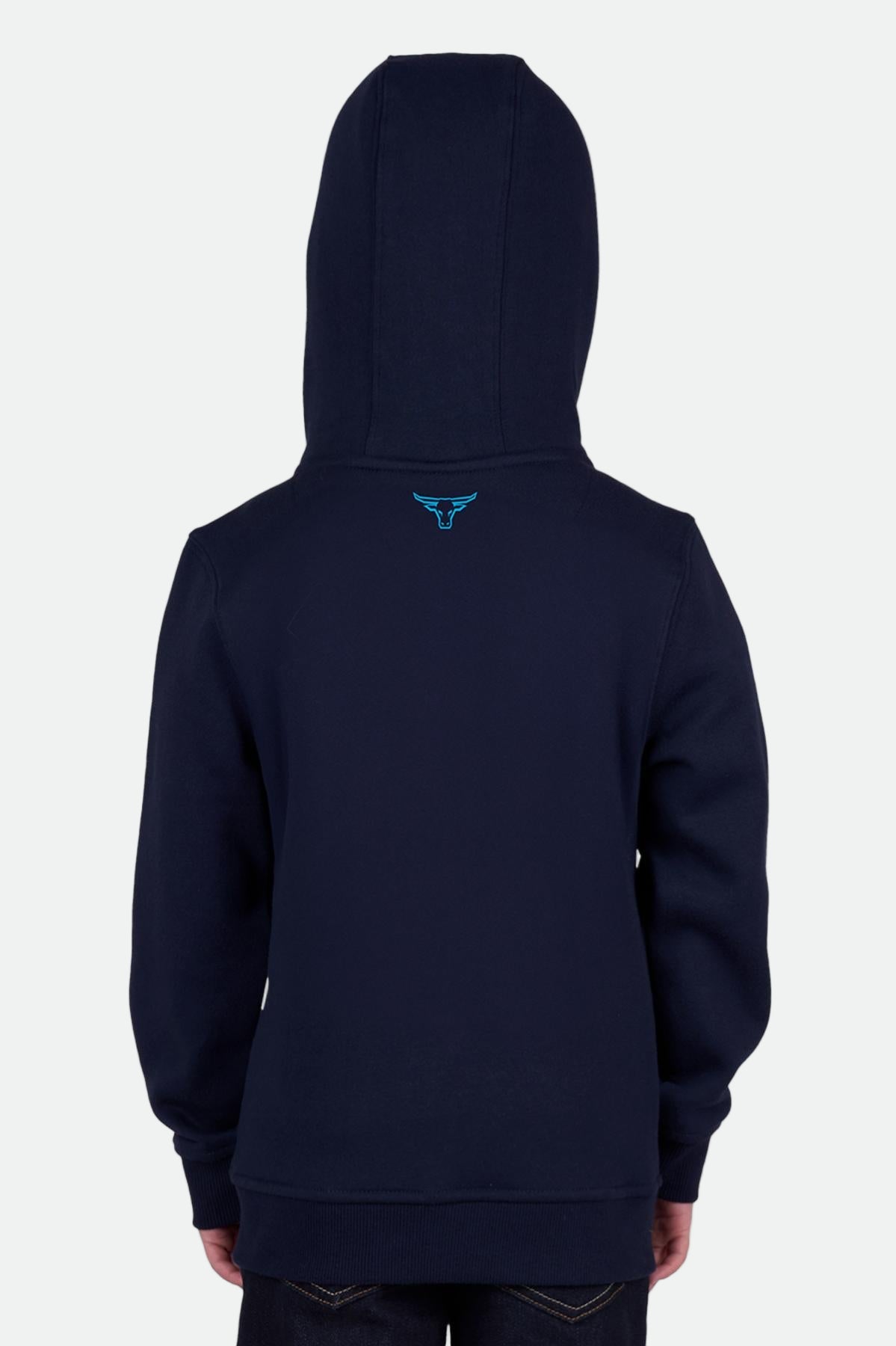 Pure Western Boy’s Carl Zip Through Hoodie - NAVY