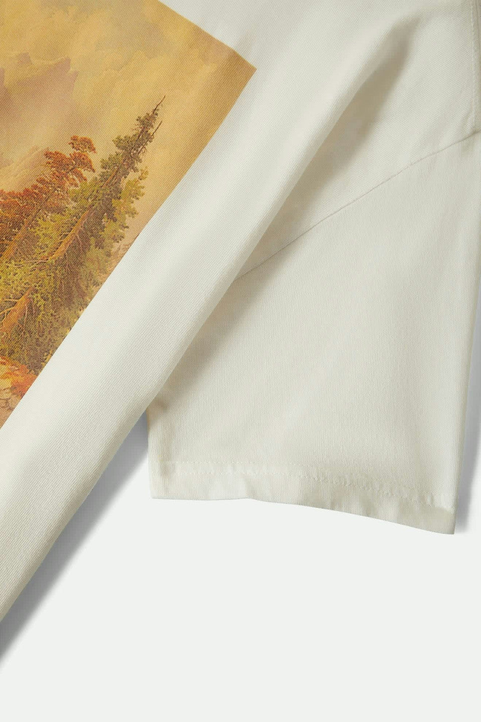 Brixton Rocky Mountain Oversized BF Tee Womens in Off White