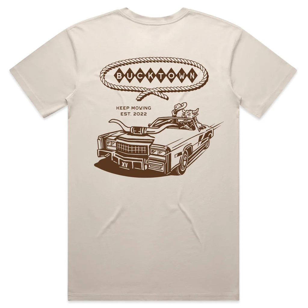 American Cattle Co. Bucktown Caddie Tee - Bone