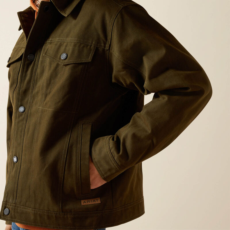 Ariat Men's Canvas Rancher Jacket - Desert Sand/Khaki