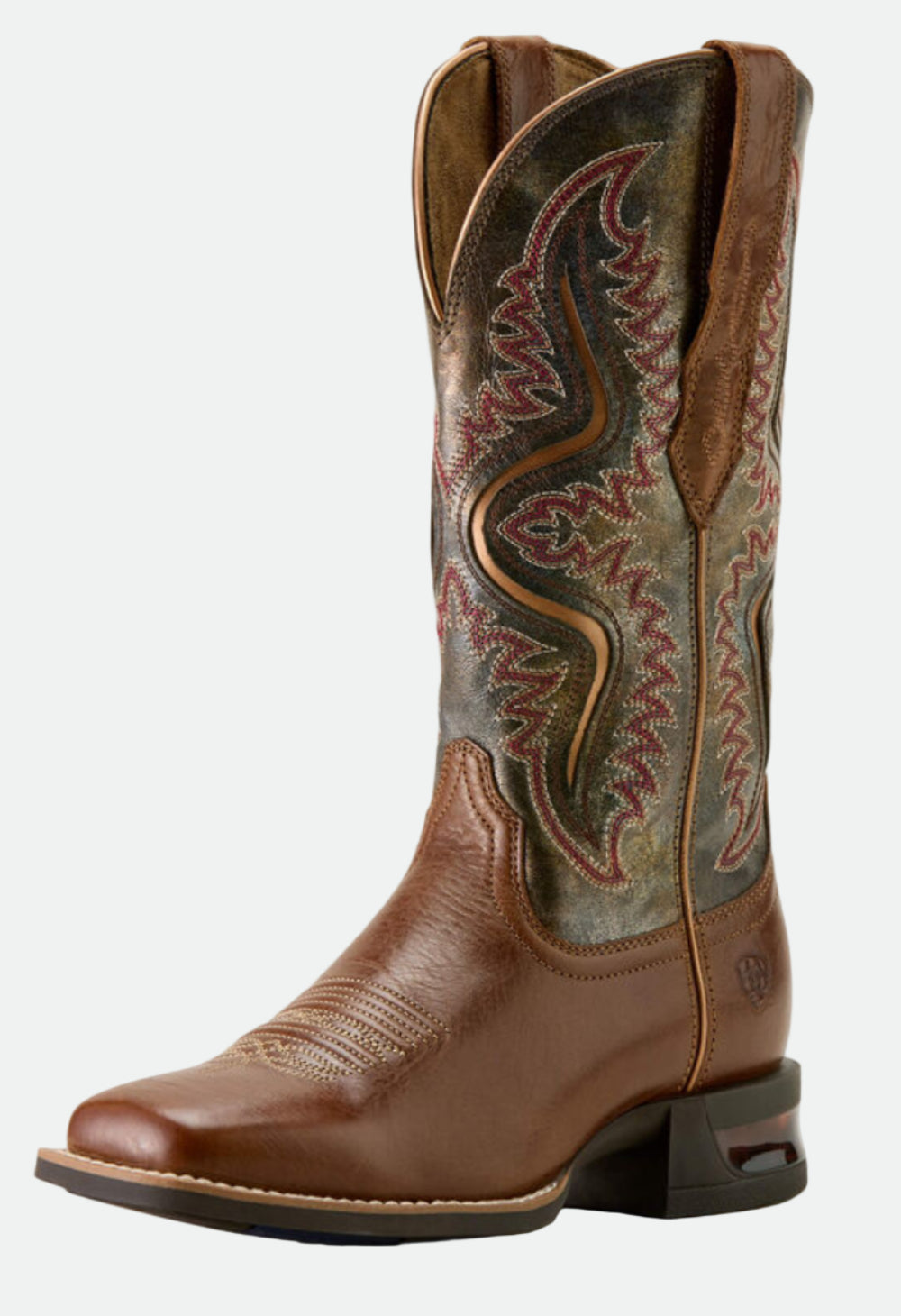 Ariat Women's Captivate Wide Square Toe Western Boot - DarkTan|Titanium