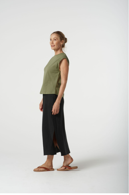 Goondiwindi Cotton Bias Cut Side Split Skirt