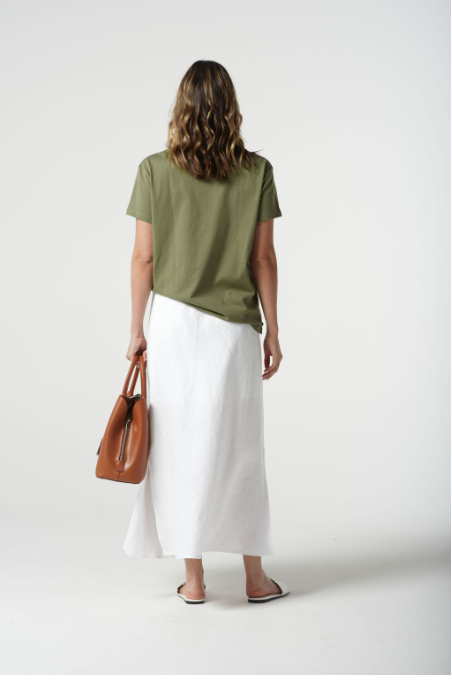 Goondiwindi Cotton Bias Cut Side Split Skirt