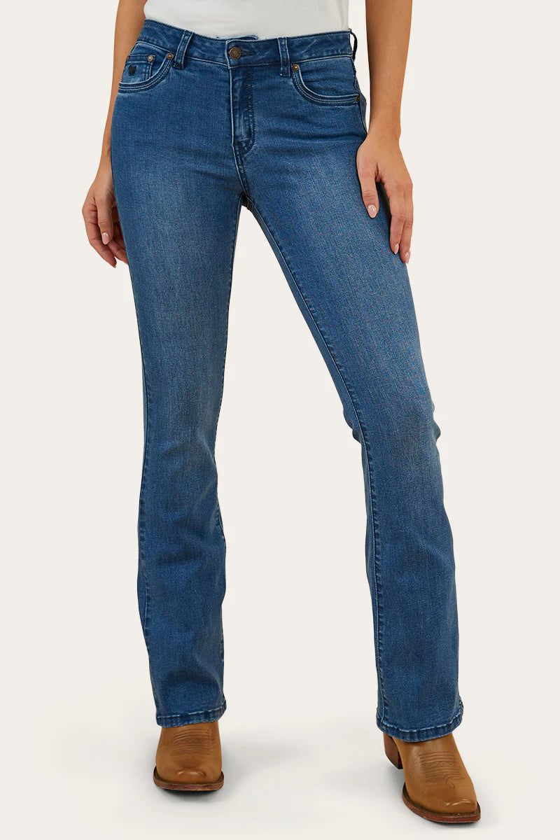 RINGERS WESTERN CAROLINE WOMENS MID RISE BOOTLEG JEAN REG