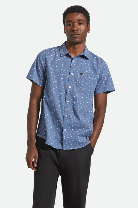 Brixton Charter Print Shirt - Bering Sea/Micro Floral