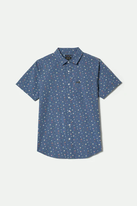 Brixton Charter Print Shirt - Bering Sea/Micro Floral