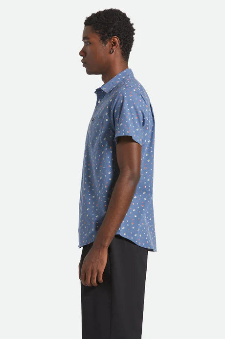 Brixton Charter Print Shirt - Bering Sea/Micro Floral