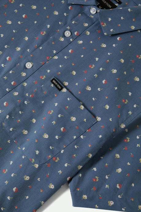 Brixton Charter Print Shirt - Bering Sea/Micro Floral