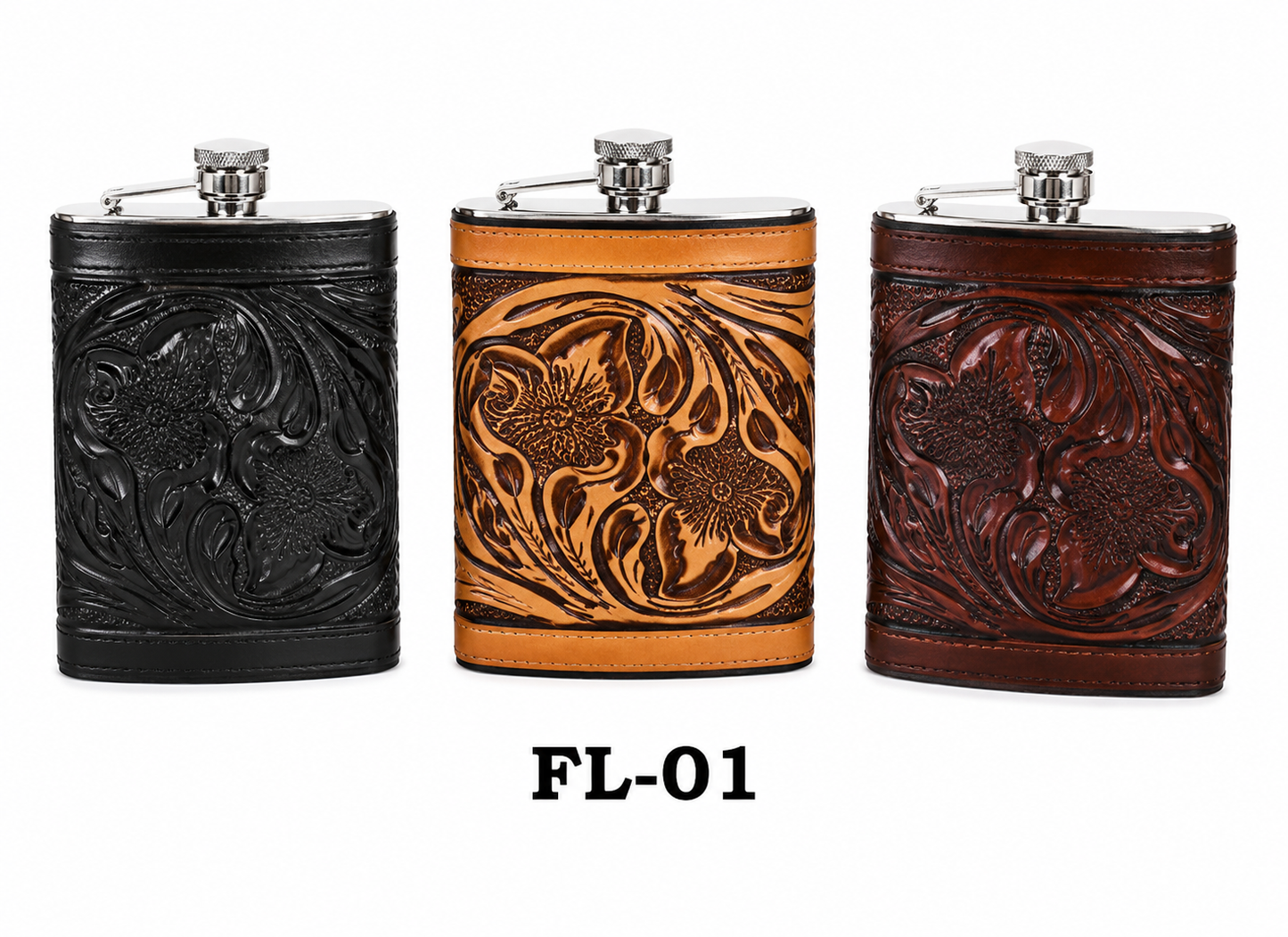 Austin Accent Flash Basket Weave Leather - Floral Design