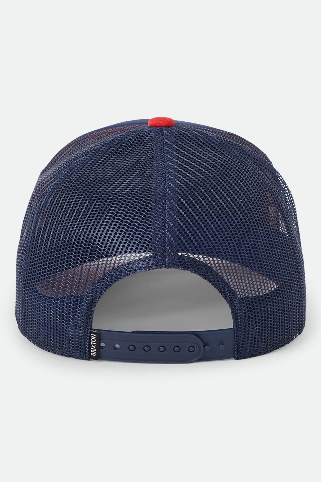 Brixton Unisex Cherryland Trucker Hat - Washed Navy/Crimson