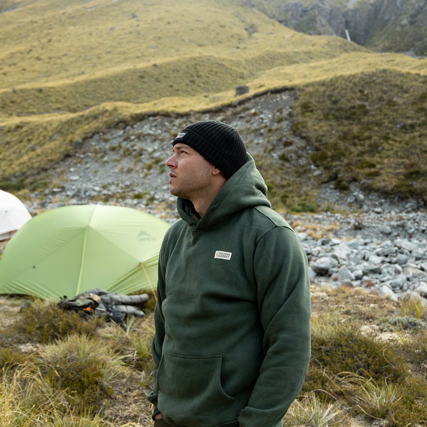 Hunters Element Men's Classic Hoodie HE Mountain Green