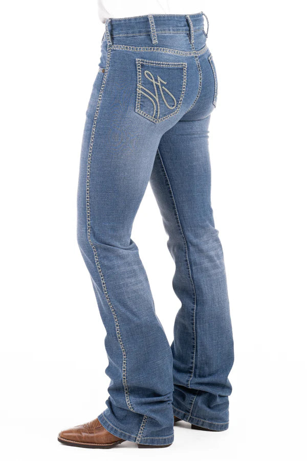 Hitchley & Harrow Comfort Cut High Rise - SR2199 "Woodlands" Sage Stitch Jeans