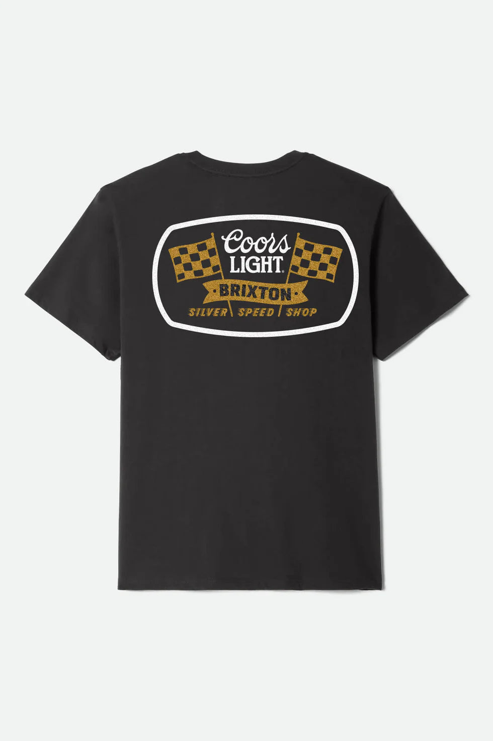 Brixton Men's Coors Light Pit Stop Standard T-Shirt - Black
