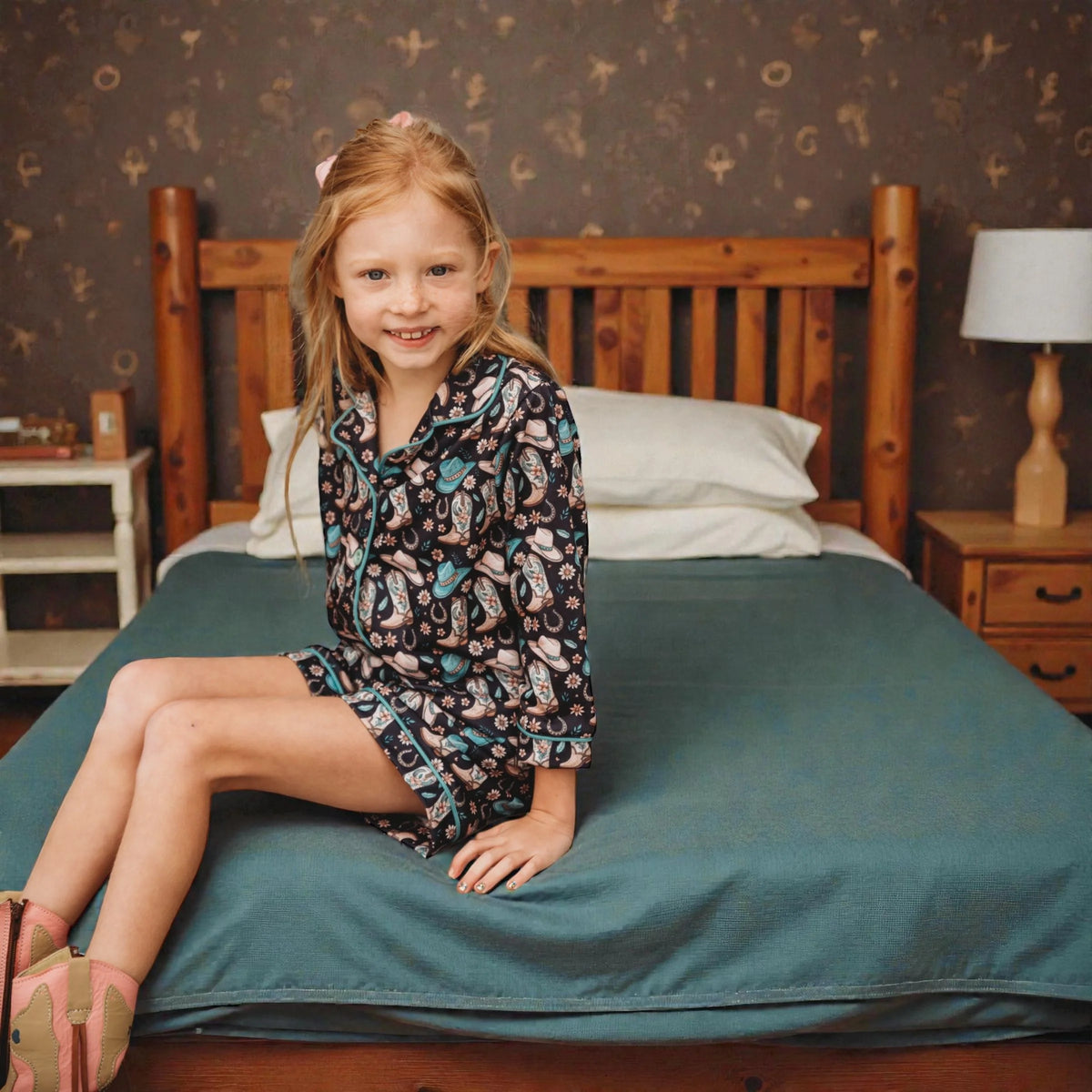 Shea Baby Cowgirl Boot Girls PJs