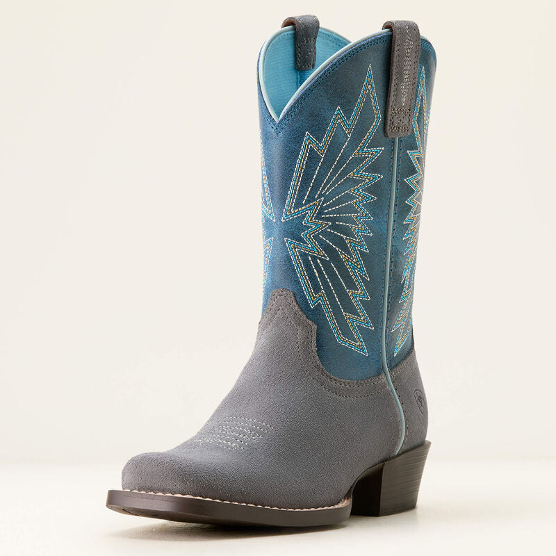 Ariat Kids Decatur Western Boot - Mineral Suede|Downpour