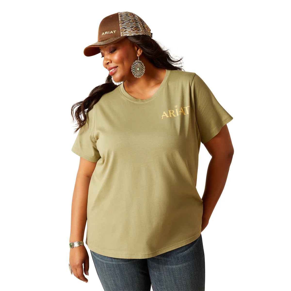 Ariat Women's Desert Scene T-Shirt - Oil Green