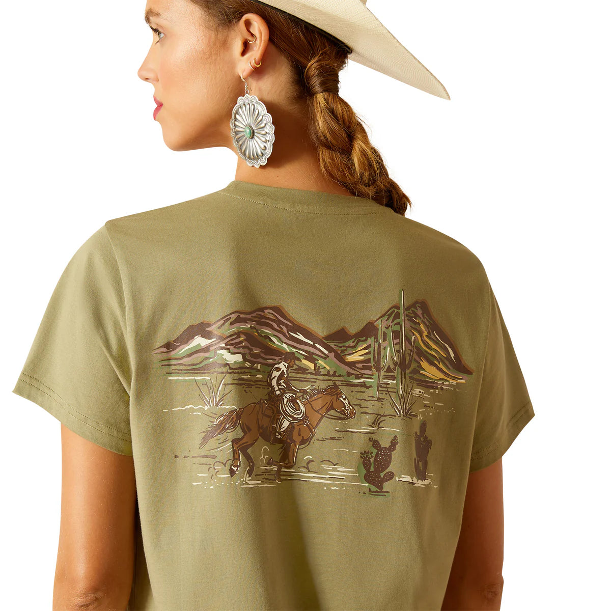Ariat Women's Desert Scene T-Shirt - Oil Green