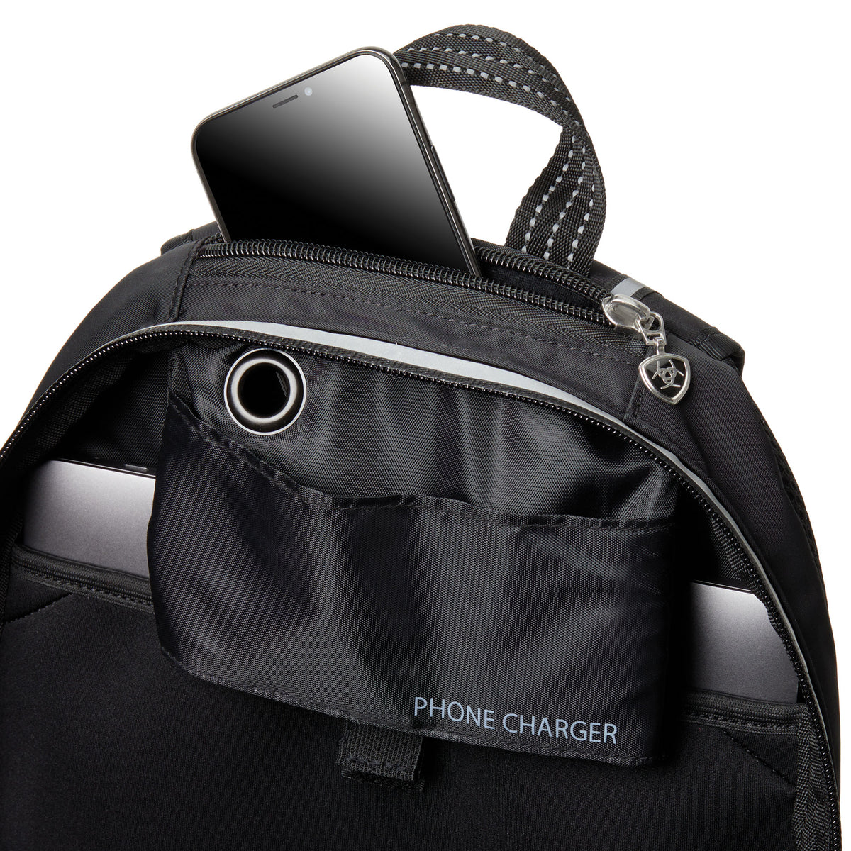Ariat Ring Backpack - Black/Grey