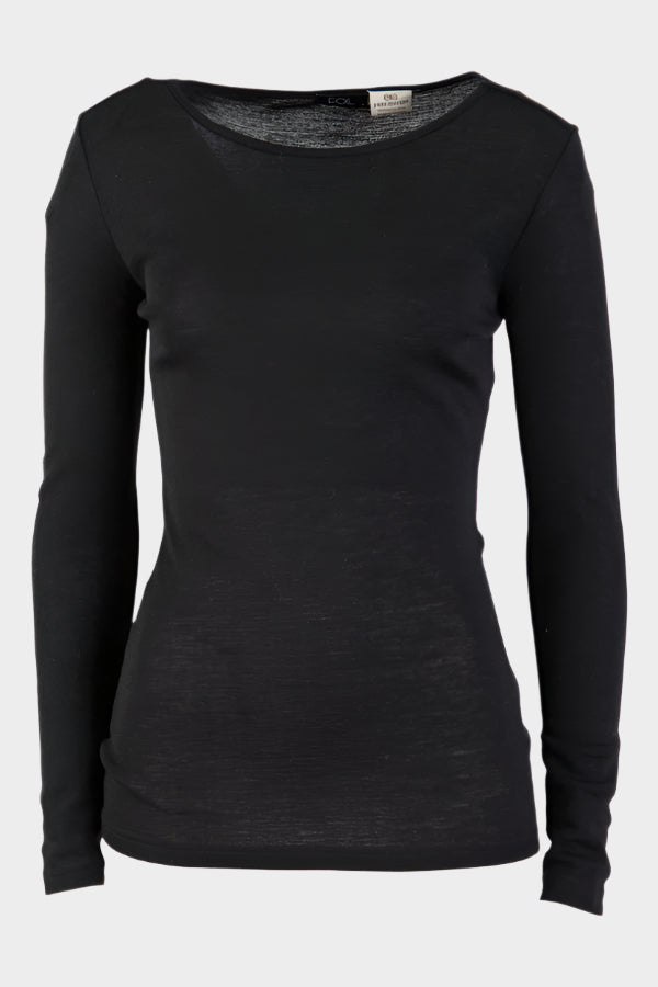 FOIL Women's Merino Long Sleeve Tee - Black