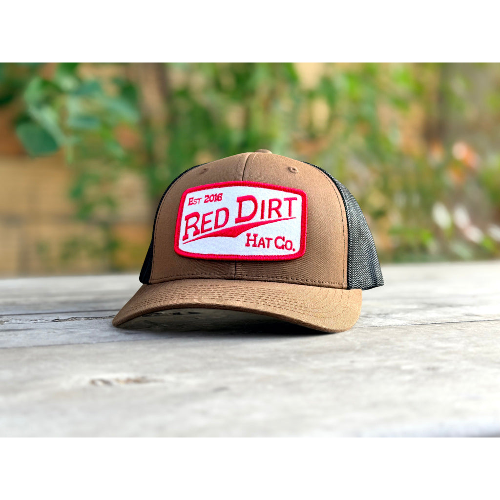 Red Dirt Hat Co. Fillin' Station – Coyote Brown/Black 6 Panel