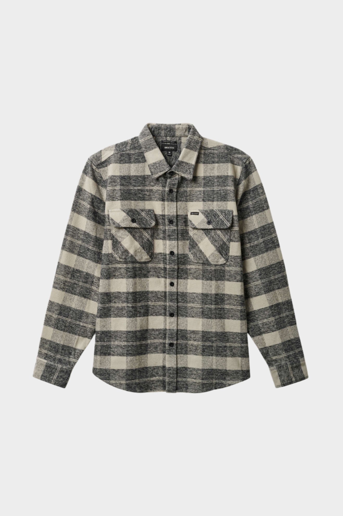 Brixton Men's Classics Bowery Heavyweight L/S Flannel - Black/Charcoal