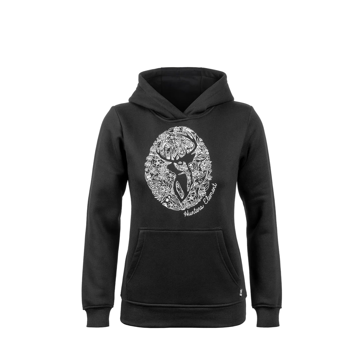 Hunters Element Womens Floral Hoodie - Grey Marle
