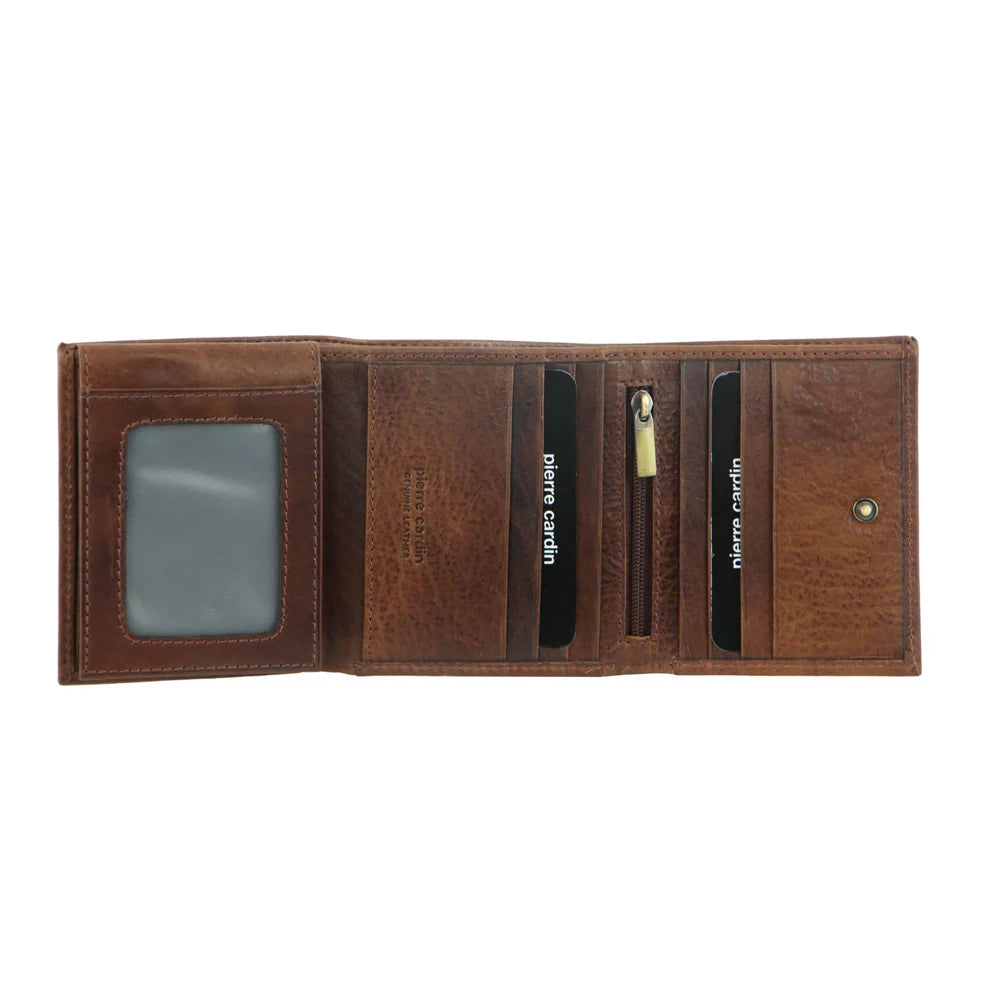Pierre Cardin Men's Leather Tri-Fold Protected RFID Wallet